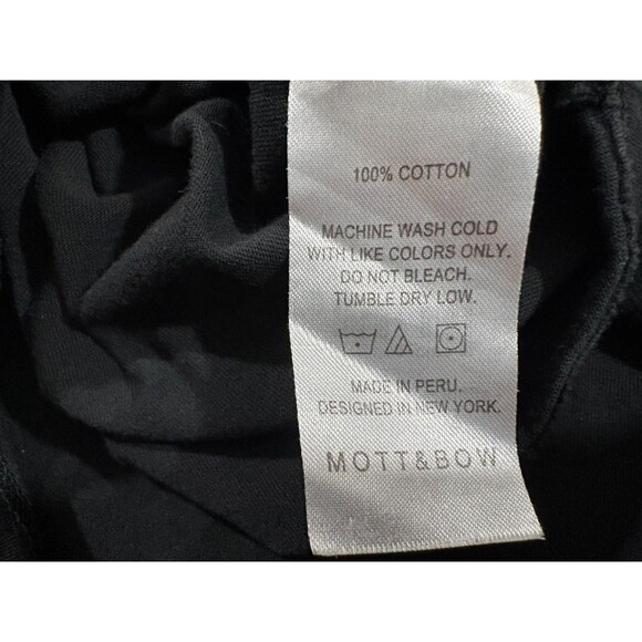 Mott & Bow Mens Black Short Sleeve Classic Crew Driggs Tee Cotton T-shirt Sz M - Picture 7 of 9